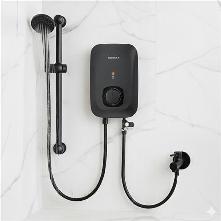 เครื่องทำน้ำอุ่น TURBORA AC-35E สีดำ 3500 วัตต์_6