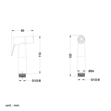 สายฉีดชำระครบชุด FENIX SS304 GL-4712_4