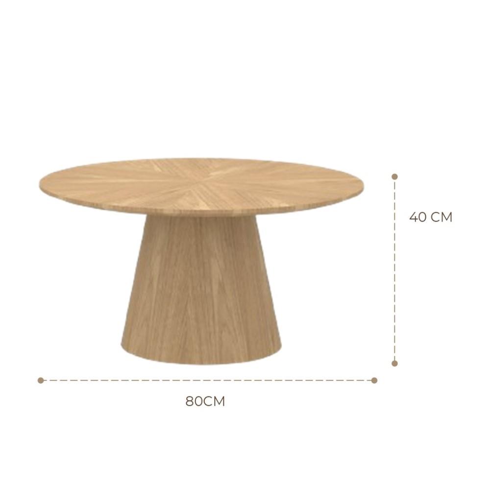 โต๊ะกลาง SB FURNITURE WEAVER 19243379 80 ซม. สีไม้ธรรมชาติ