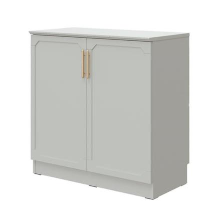 ตู้เตี้ยบานเปิด SB FURNITURE QUINN 19228845 80 ซม. สีเทาอ่อน_0