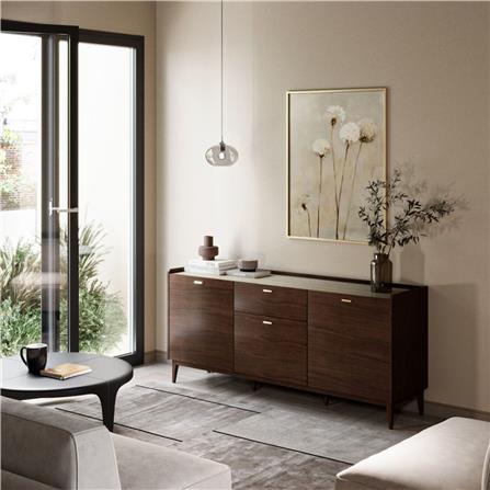 ตู้เตี้ยบานผสม SB FURNITURE WESTINA 19243381 180 ซม. สีวอลนัท_5