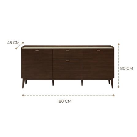 ตู้เตี้ยบานผสม SB FURNITURE WESTINA 19243381 180 ซม. สีวอลนัท_6