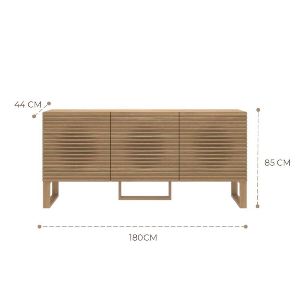 ตู้เตี้ยบานเปิด SB FURNITURE WEAVER 19243377 180 ซม. สีไม้ธรรมชาติ