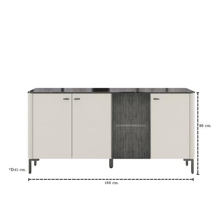 ตู้เตี้ยบานเปิด SB FURNITURE BLESS 19248748 160 ซม. สีอัลมอนด์เบจ_6