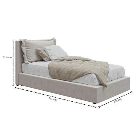 เตียง 3.5 ฟุต SB FURNITURE SNOOZE 19243104 สีครีม_3