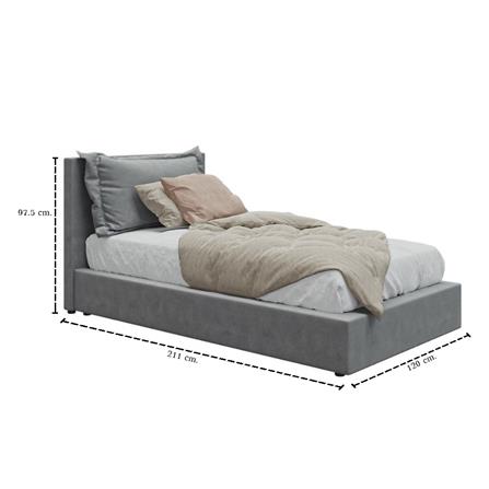 เตียง 3.5 ฟุต SB FURNITURE SNOOZE 19243103 สีเทา_3