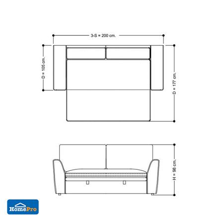 โซฟาเบด 2 ที่นั่ง FURDINI LOREN สีเทา_11