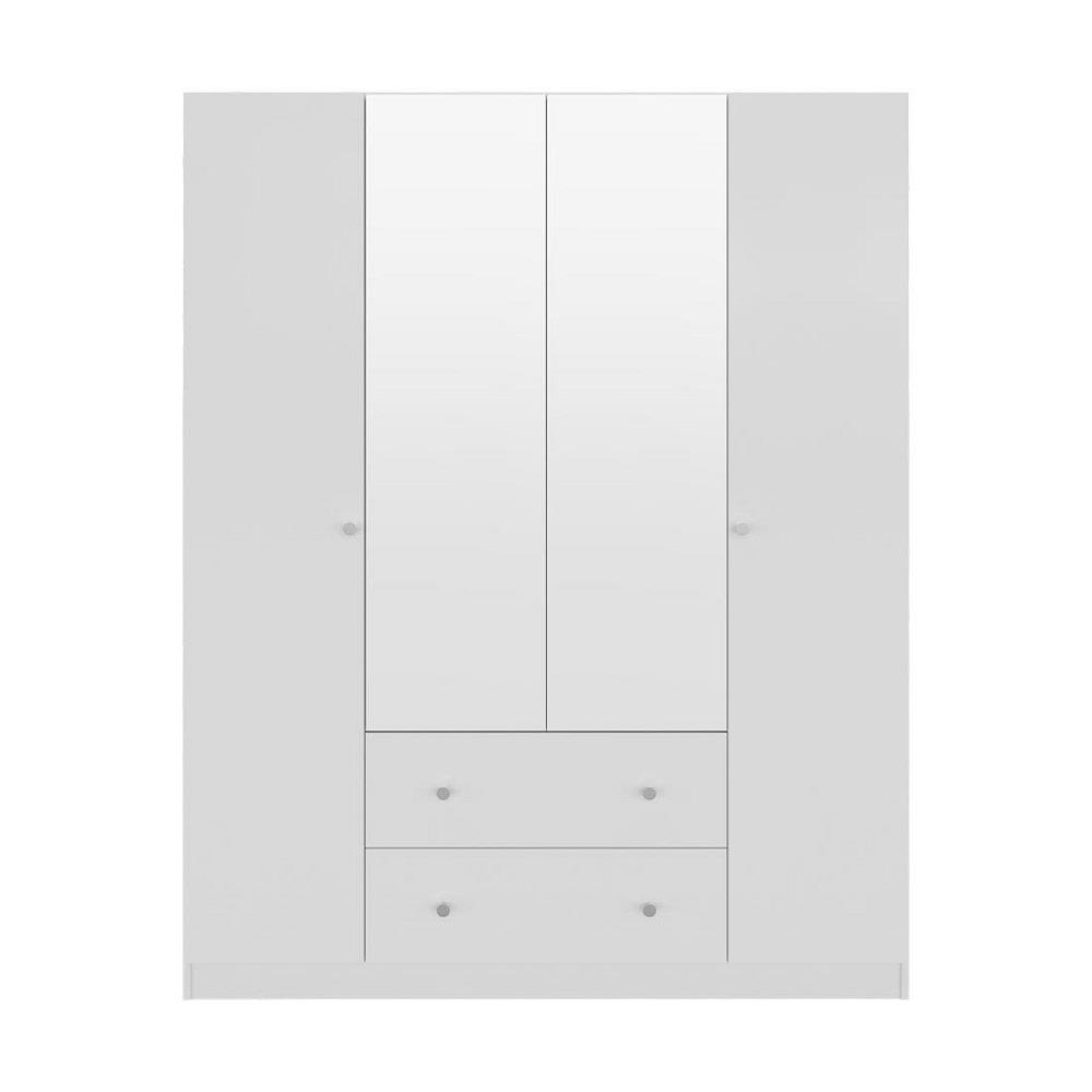 ตู้เสื้อผ้า 4 บานเปิด KONCEPT MONA 19236690 160 ซม. สีขาว