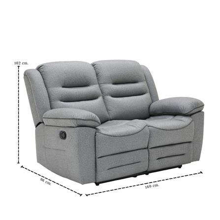RECLINER 2 ที่นั่ง SB FURNITURE UNAPO 19244789 สีเทา_5