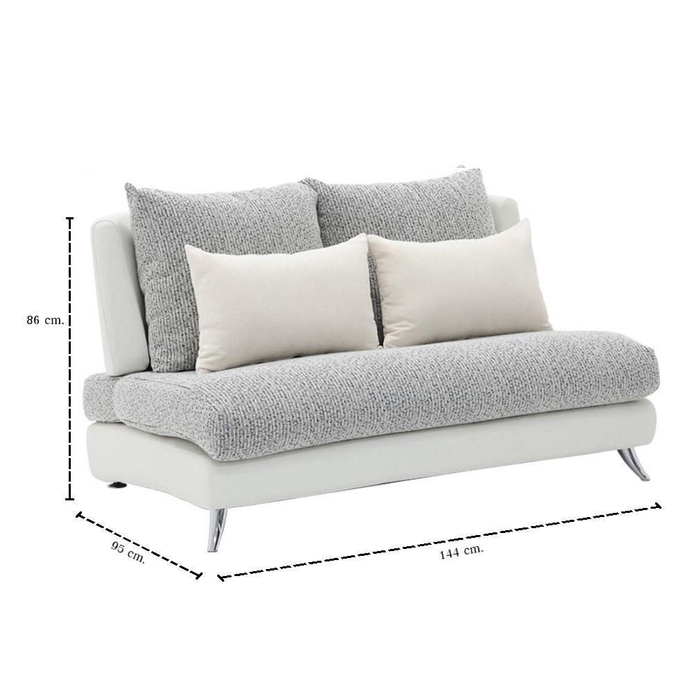 โซฟา 2 ที่นั่ง SB FURNITURE JELLY 19248273 สีขาว/ดำ