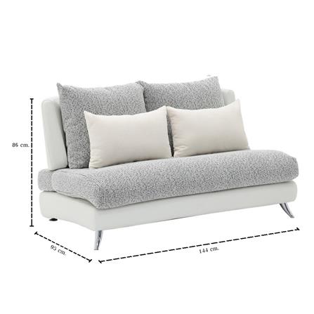 โซฟา 2 ที่นั่ง SB FURNITURE JELLY 19248273 สีขาว/ดำ_6