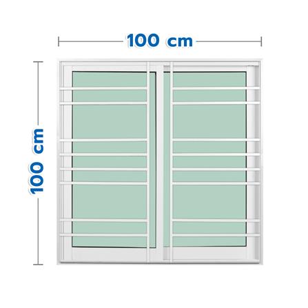 หน้าต่างบานเลื่อน อะลูมิเนียม S-S KPA โมเดิร์น 100x100 ซม. สีขาว