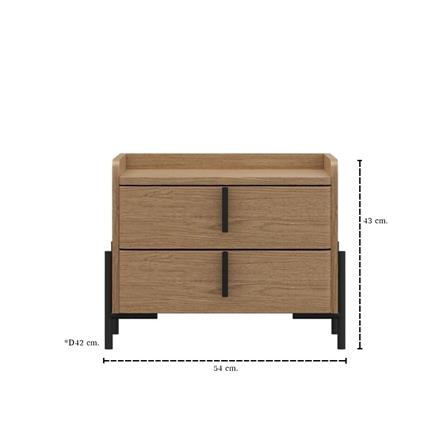 ตู้ข้างเตียง SB FURNITURE WANATA 54 ซม. สีน้ำตาล_4