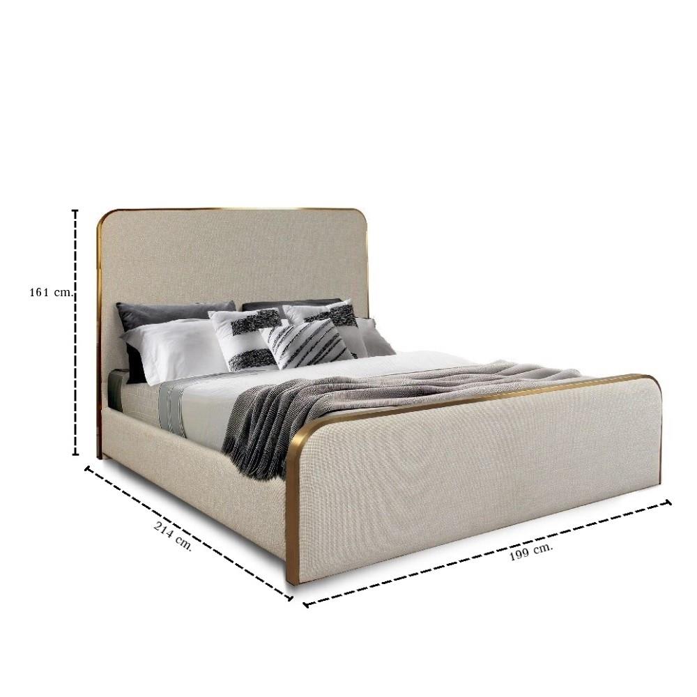 เตียง 6 ฟุต SB FURNITURE GRECIA 19236488 สีครีม