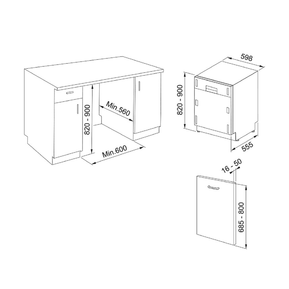 เครื่องล้างจานฝัง FRANKE FDW 614 D10P DOS