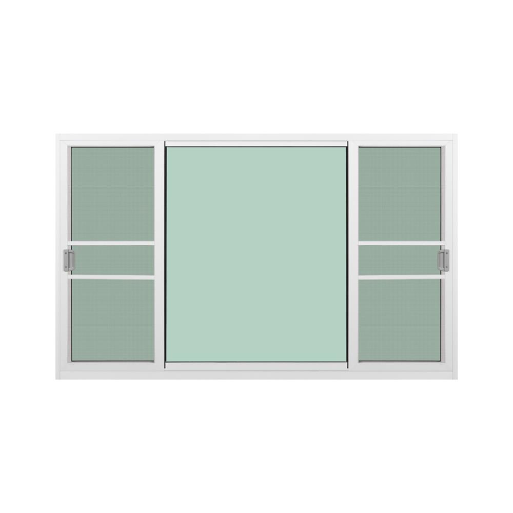 หน้าต่างบานเลื่อน อะลูมิเนียม S-F-S KPA โมเดิร์น 180x110 ซม. สีขาว