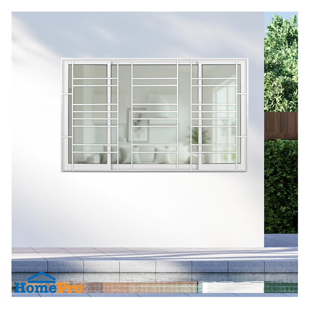 หน้าต่างบานเลื่อน อะลูมิเนียม S-F-S KPA โมเดิร์น 180x110 ซม. สีขาว