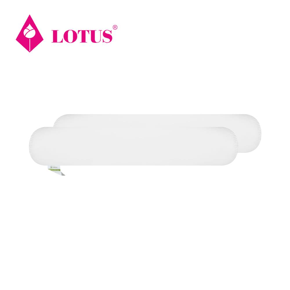 หมอนข้างสุญญากาศ ใยสังเคราะห์ LOTUS สีขาว (1 แถม 1)
