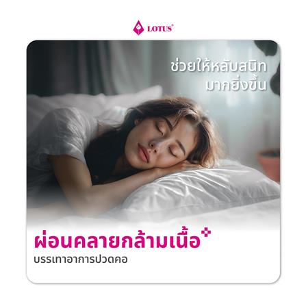 หมอนข้างสุญญากาศ ใยสังเคราะห์ LOTUS สีขาว (1 แถม 1)_10