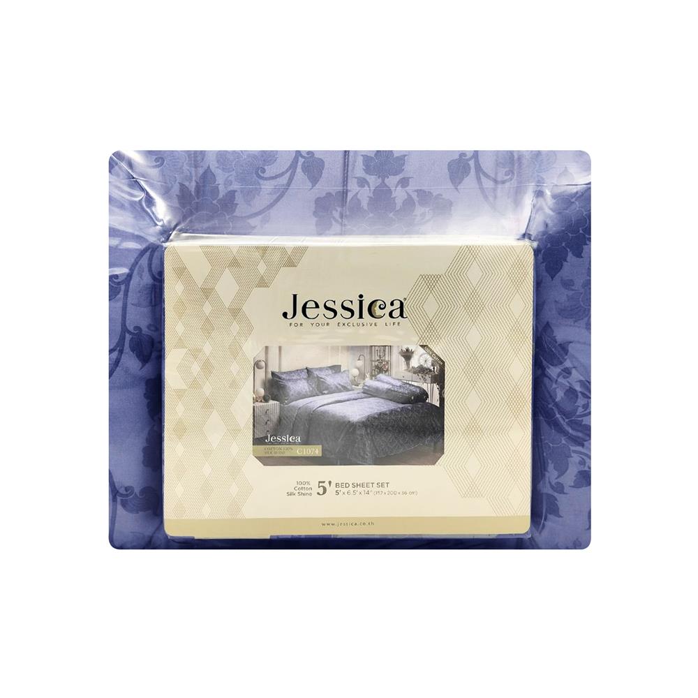 ชุดผ้าปูที่นอน 5 ฟุต (ชุด 6 ชิ้น) JESSICA COTTON 22019-C1074