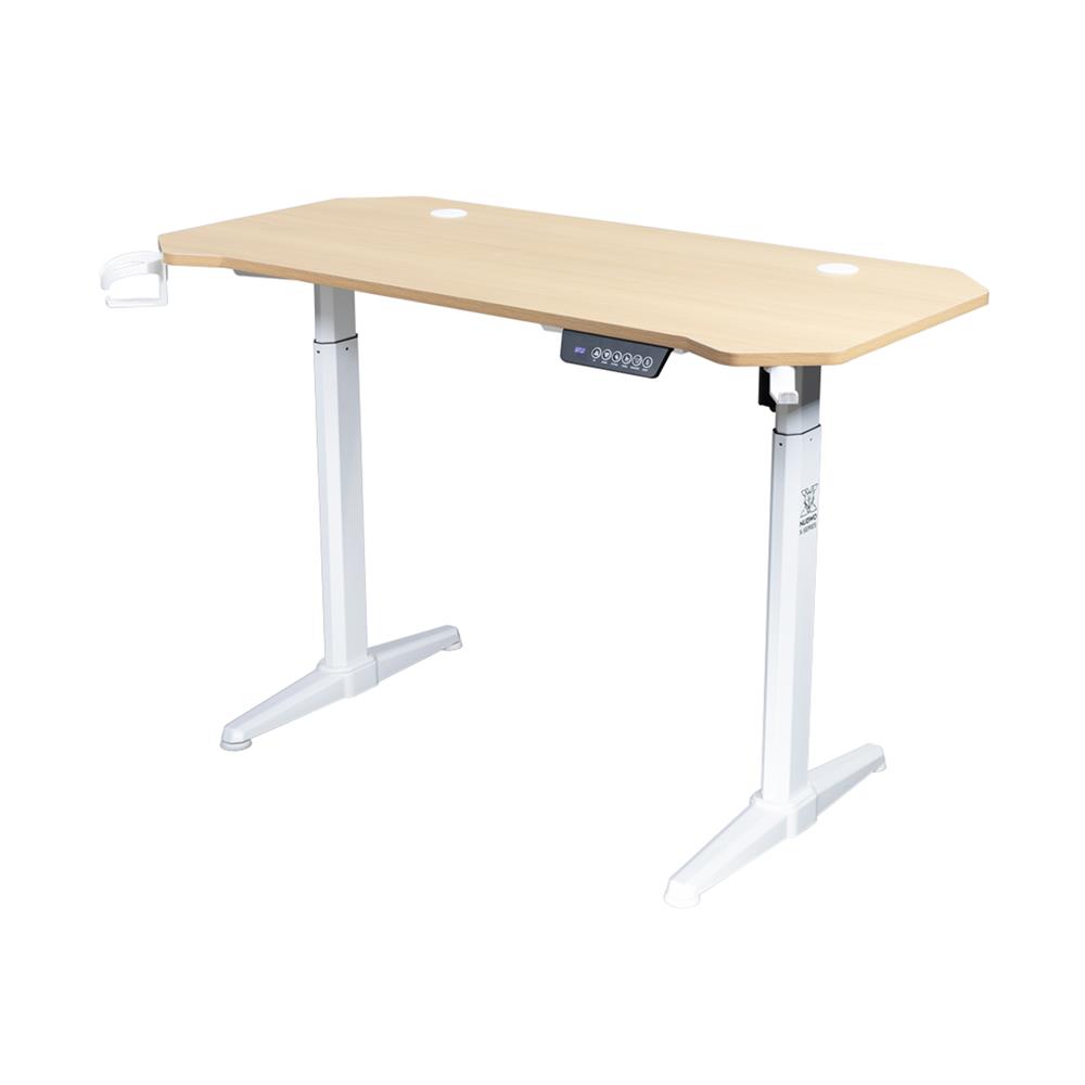 โต๊ะเกมมิ่งปรับระดับไฟฟ้า NUBWO NXGD993 120 ซม. สีขาว/ไม้