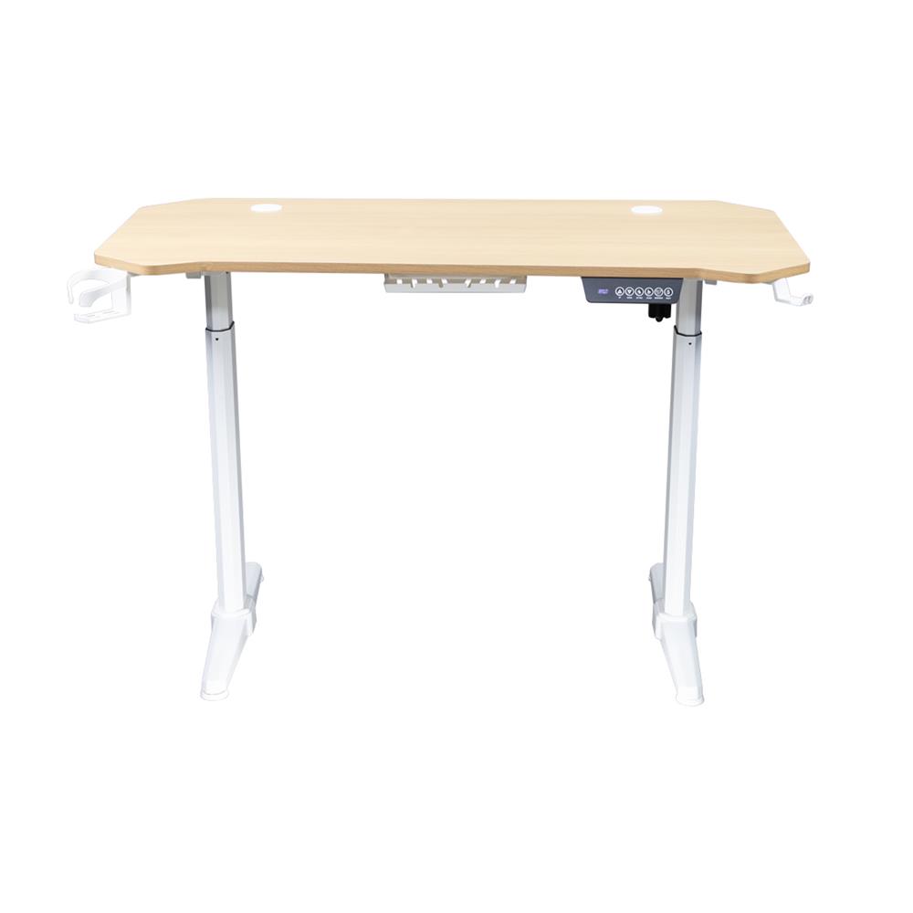 โต๊ะเกมมิ่งปรับระดับไฟฟ้า NUBWO NXGD993 120 ซม. สีขาว/ไม้