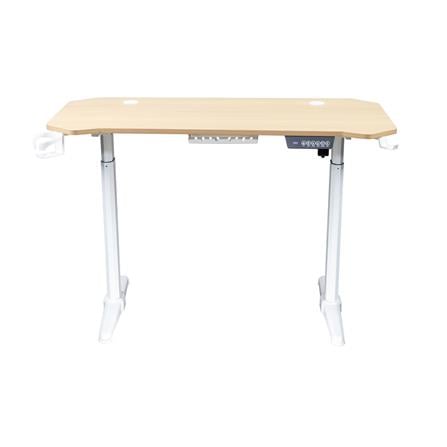 โต๊ะเกมมิ่งปรับระดับไฟฟ้า NUBWO NXGD993 120 ซม. สีขาว/ไม้_1