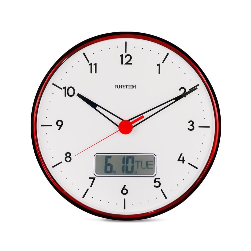 นาฬิกาแขวน RHYTHM CFG730NR02 13 นิ้ว สีดำ