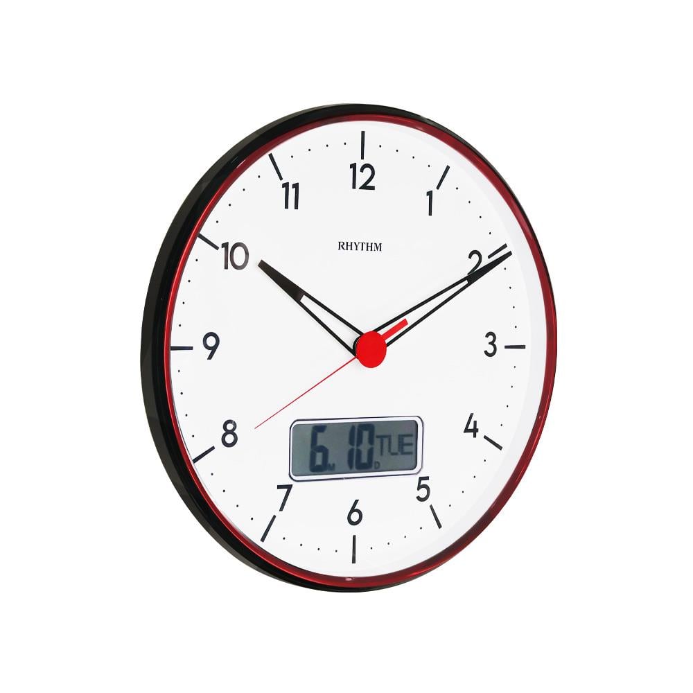 นาฬิกาแขวน RHYTHM CFG730NR02 13 นิ้ว สีดำ