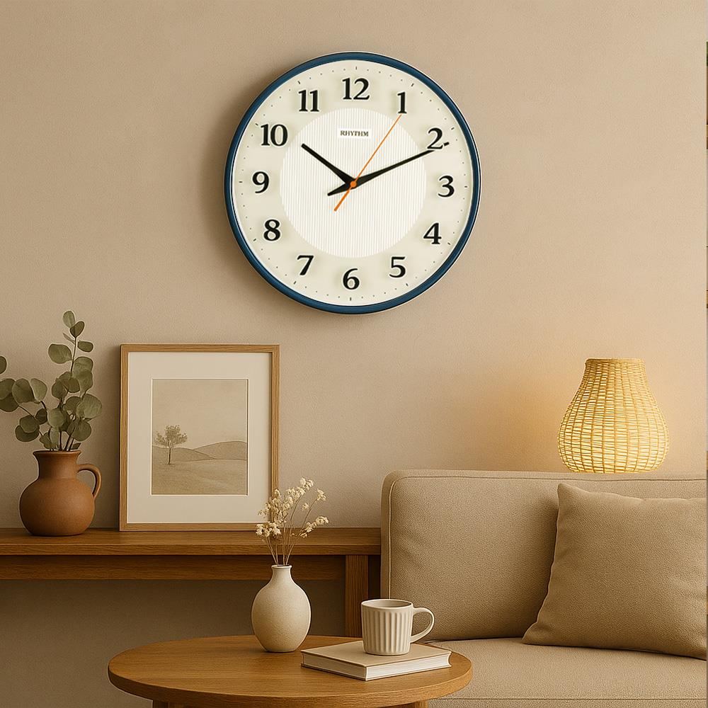 นาฬิกาแขวน RHYTHM CMG626NR11 13 นิ้ว สีน้ำเงิน