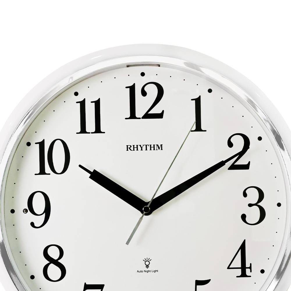 นาฬิกาแขวน RHYTHM CMG633NR03 13 นิ้ว สีเงิน