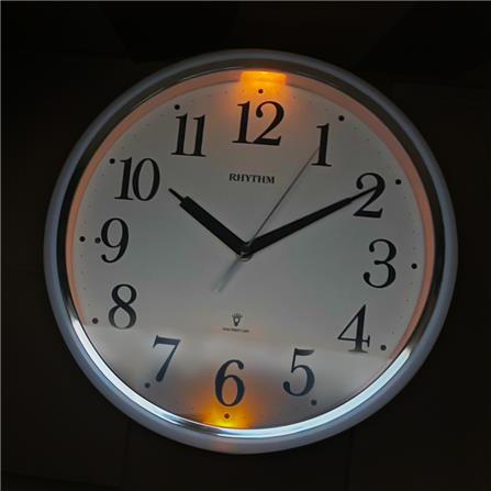 นาฬิกาแขวน RHYTHM CMG633NR03 13 นิ้ว สีเงิน_5