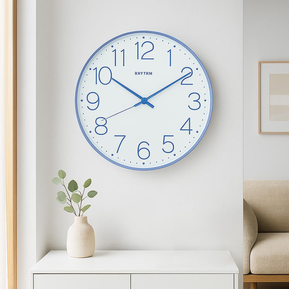 นาฬิกาแขวน RHYTHM CMG620NR04 12 นิ้ว สีน้ำเงิน