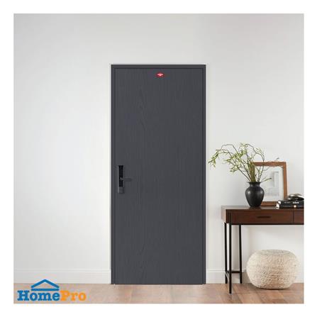 ชุดประตูเหล็ก เจาะลูกบิด PROFESSIONAL DOOR FR1RBK+WD1BK 86.4x203.5 ซม. สีเทาเม็ดทราย (เปิดด้านขวา ออกด้านนอก)_3