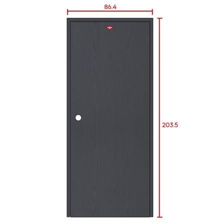 ชุดประตูเหล็ก เจาะลูกบิด PROFESSIONAL DOOR FR1RBK+WD1BK 86.4x203.5 ซม. สีเทาเม็ดทราย (เปิดด้านขวา ออกด้านนอก)_6