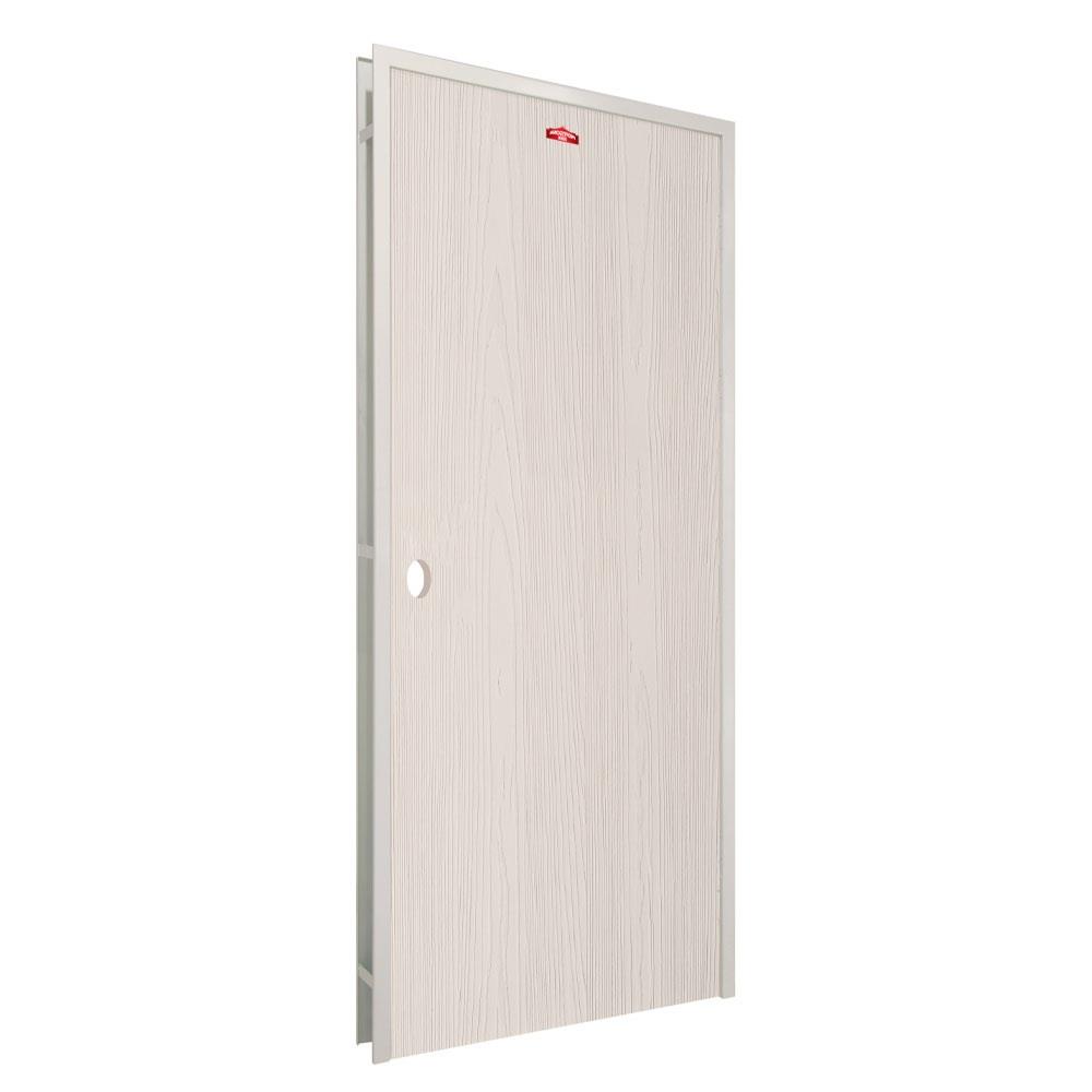 ชุดประตูเหล็ก เจาะลูกบิด PROFESSIONAL DOOR FR2RC+WD2C 96.4x203.5 ซม. สีครีม (เปิดด้านขวา ออกด้านนอก)