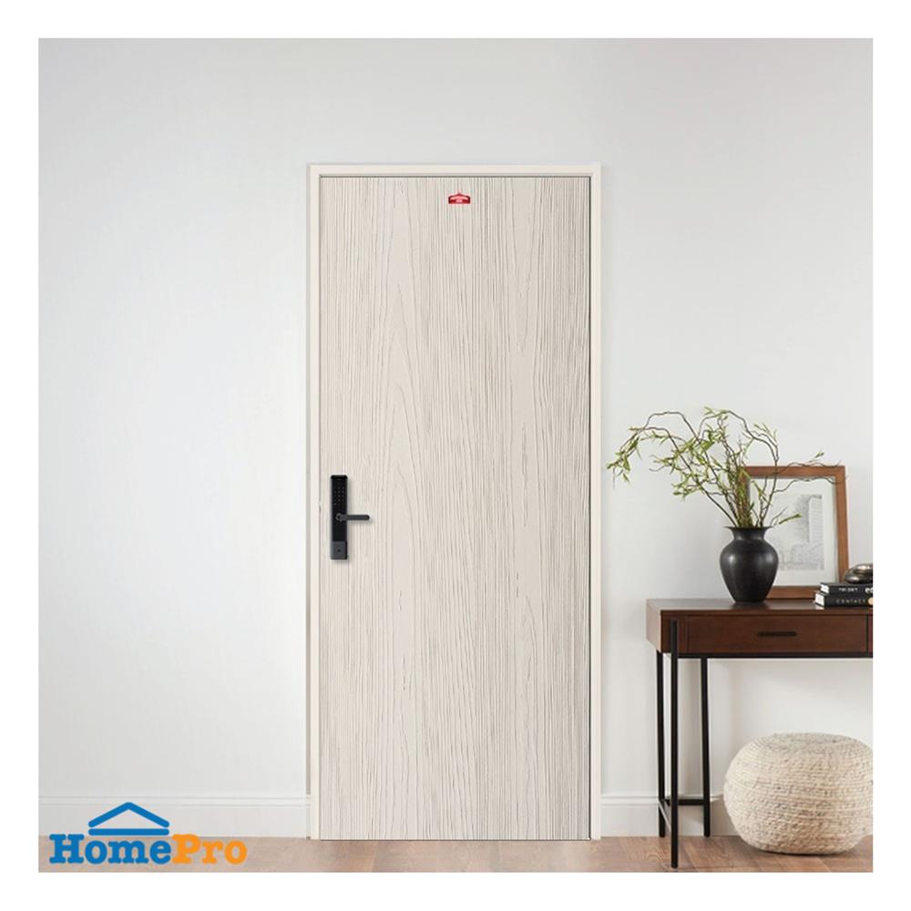 ชุดประตูเหล็ก เจาะลูกบิด PROFESSIONAL DOOR FR2RC+WD2C 96.4x203.5 ซม. สีครีม (เปิดด้านขวา ออกด้านนอก)