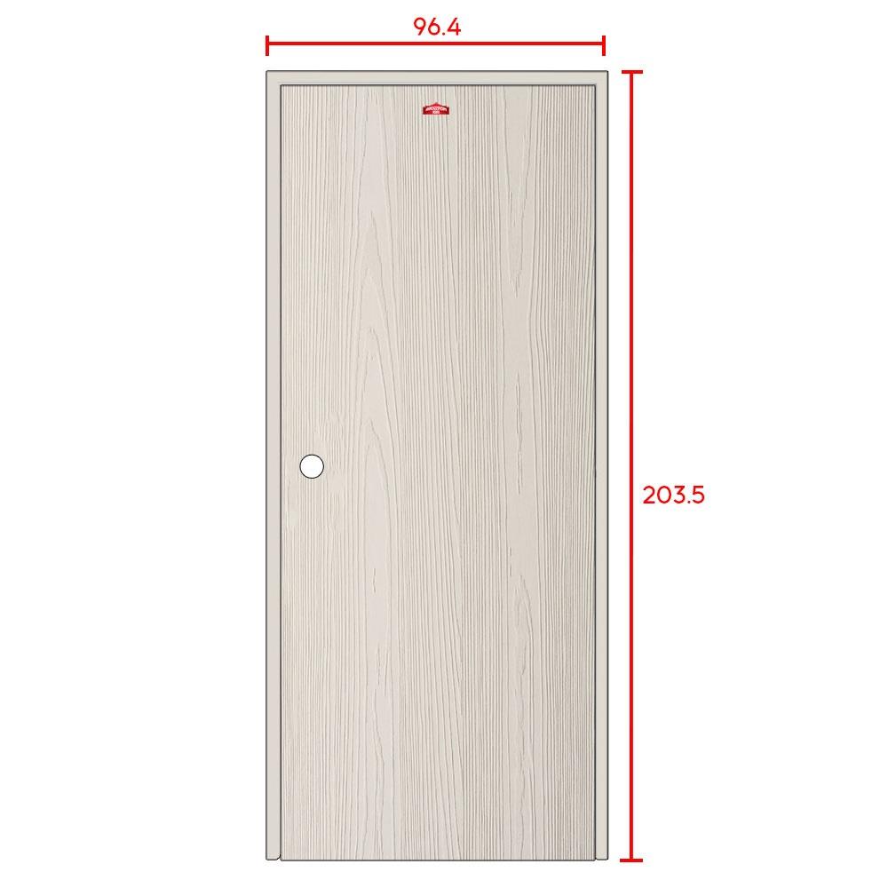 ชุดประตูเหล็ก เจาะลูกบิด PROFESSIONAL DOOR FR2RC+WD2C 96.4x203.5 ซม. สีครีม (เปิดด้านขวา ออกด้านนอก)