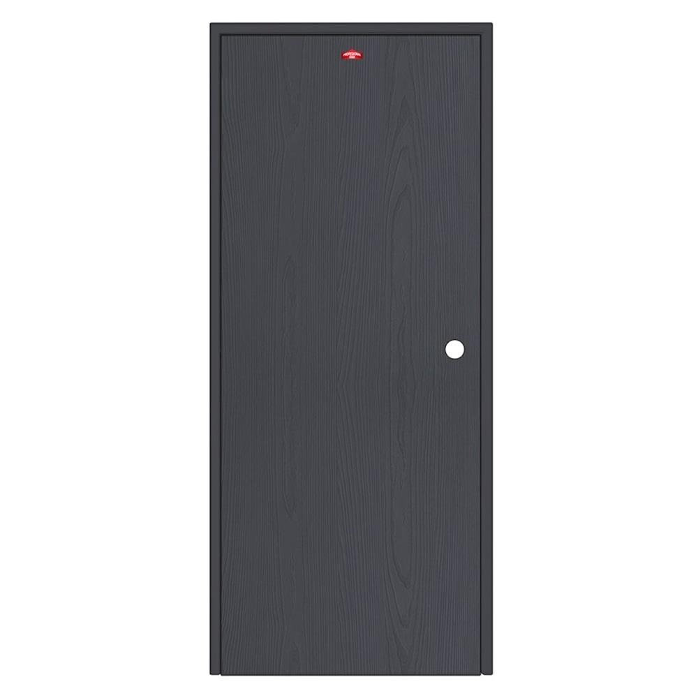 ชุดประตูเหล็ก เจาะลูกบิด PROFESSIONAL DOOR FR2LBK+WD2BK 96.4x203.5 ซม. สีเทาเม็ดทราย (เปิดด้านซ้าย ออกด้านนอก)