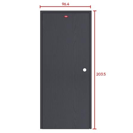 ชุดประตูเหล็ก เจาะลูกบิด PROFESSIONAL DOOR FR2LBK+WD2BK 96.4x203.5 ซม. สีเทาเม็ดทราย (เปิดด้านซ้าย ออกด้านนอก)_6