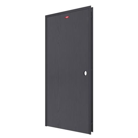 ชุดประตูเหล็ก เจาะลูกบิด PROFESSIONAL DOOR FR1LBK+WD1BK 86.4x203.5 ซม. สีเทาเม็ดทราย (เปิดด้านซ้าย ออกด้านนอก)_1