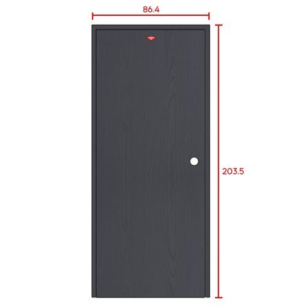 ชุดประตูเหล็ก เจาะลูกบิด PROFESSIONAL DOOR FR1LBK+WD1BK 86.4x203.5 ซม. สีเทาเม็ดทราย (เปิดด้านซ้าย ออกด้านนอก)_6