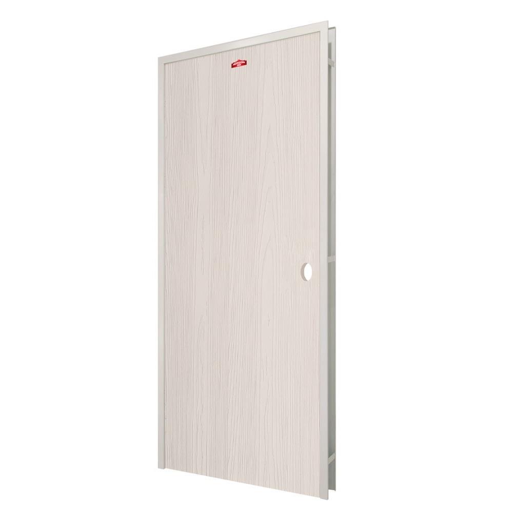 ชุดประตูเหล็ก เจาะลูกบิด PROFESSIONAL DOOR FR2LC+WD2C 96.4x203.5 ซม. สีครีม (เปิดด้านซ้าย ออกด้านนอก)