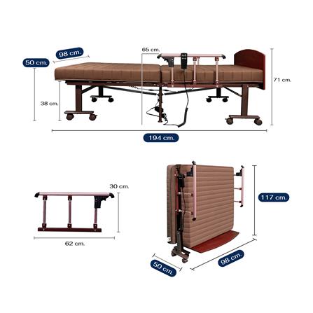 เตียงไฟฟ้า THAIBULL OLTLM5-4502M-90ALH สีน้ำตาล_9