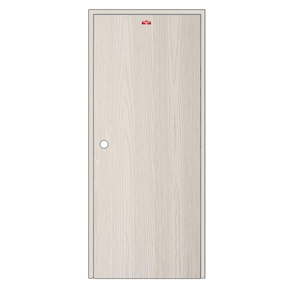 ชุดประตูเหล็ก เจาะลูกบิด PROFESSIONAL DOOR FR1RC+WD1C PF 86.4x203.5 ซม. สีครีม (เปิดด้านขวา ออกด้านนอก)