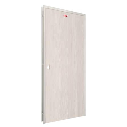ชุดประตูเหล็ก เจาะลูกบิด PROFESSIONAL DOOR FR1RC+WD1C PF 86.4x203.5 ซม. สีครีม (เปิดด้านขวา ออกด้านนอก)_1
