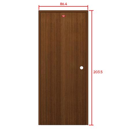 ชุดประตูภายในเหล็ก เจาะลูกบิด PROFESSIONAL DOOR FR1LBW+D138 86.4x203.5 ซม. สีน้ำตาล (เปิดด้านซ้าย ออกด้านนอก)_6