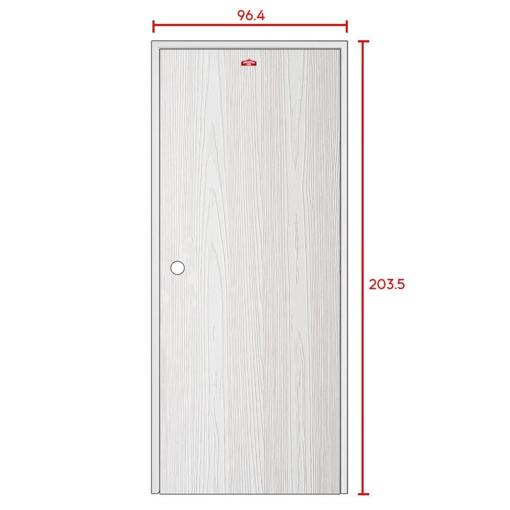 ชุดประตูเหล็ก เจาะลูกบิด PROFESSIONAL DOOR FR2RW+WD2W 96.4x203.5 ซม. สีขาวเม็ดทราย (เปิดด้านขวา ออกด้านนอก)