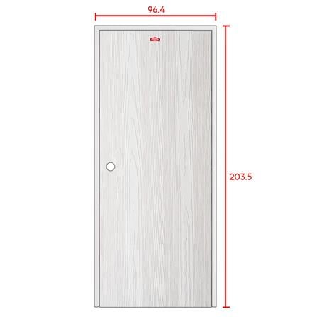 ชุดประตูเหล็ก เจาะลูกบิด PROFESSIONAL DOOR FR2RW+WD2W 96.4x203.5 ซม. สีขาวเม็ดทราย (เปิดด้านขวา ออกด้านนอก)_6