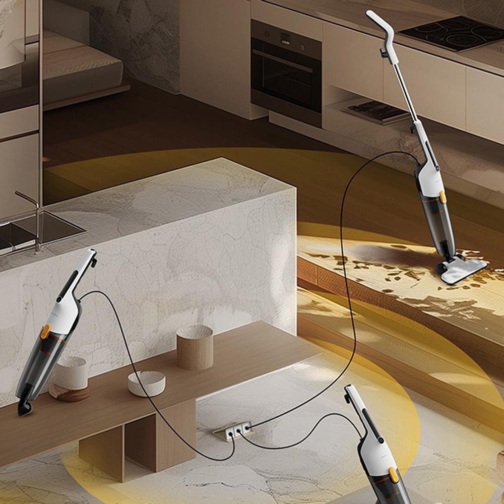 เครื่องดูดฝุ่นแบบด้าม DEERMA DX170 สีขาว